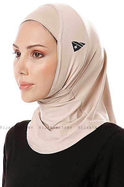 Elif - Ljus Taupe Sport Hijab - Ecardin