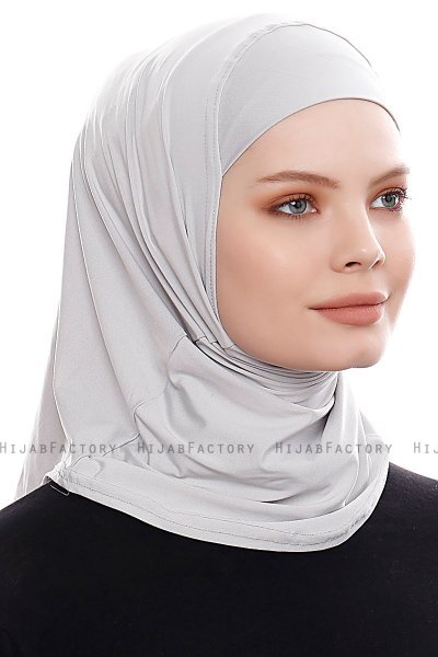 Elif - Ljusgrå Sport Hijab - Ecardin