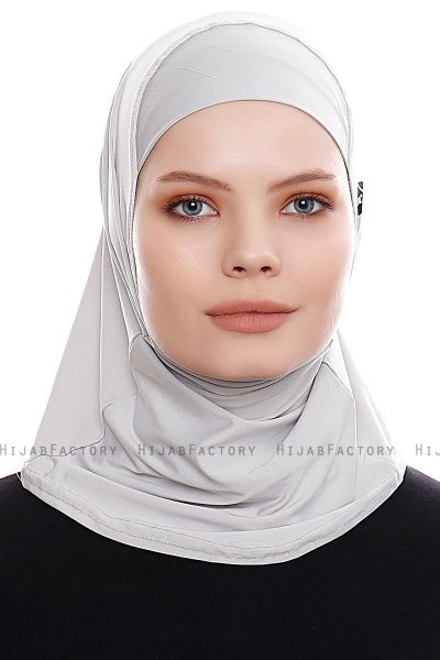 Elif - Ljusgrå Sport Hijab - Ecardin