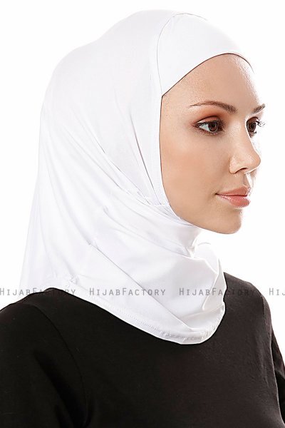 Elif - Vit Sport Hijab - Ecardin
