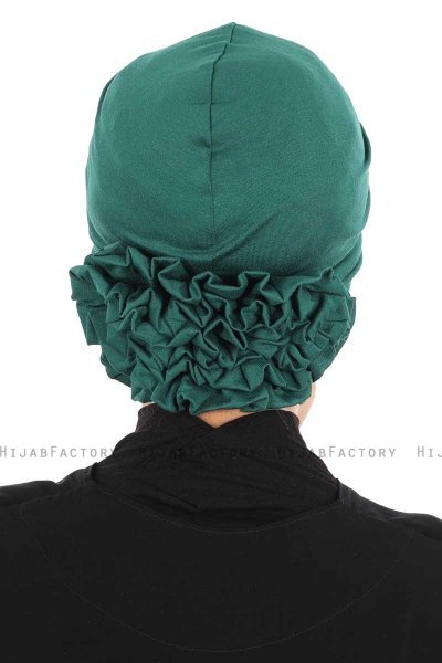 Elisabeth - Mörkgrön Bomull Turban
