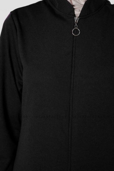 Elvan - Svart Abaya - Miss Cazibe 251001c