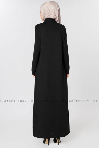 Elvan - Svart Abaya - Miss Cazibe 251001d
