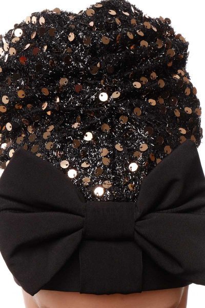 Enfleda - Svart & Gold Turban