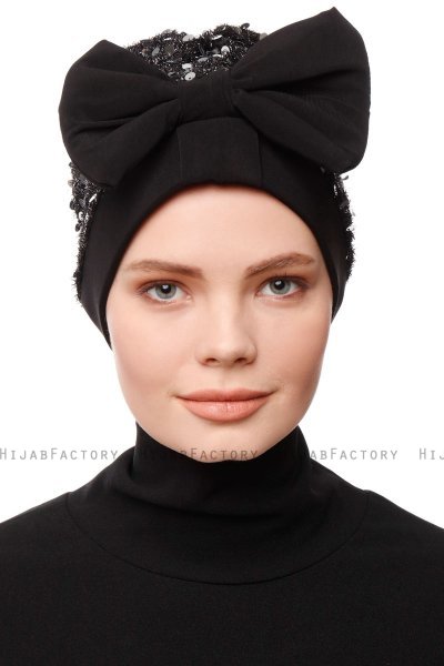 Enfleda - Svart & Ljusgrå Turban