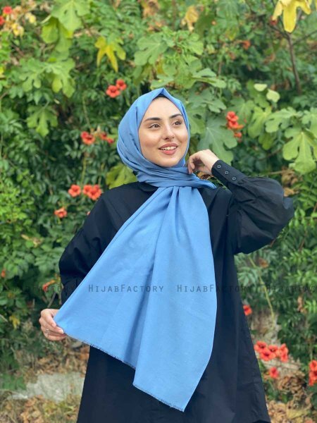 Ermina - Blå Bomull Hijab - Mirach