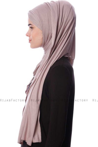 Eslem - Stengrå Pile Jersey Hijab - Ecardin