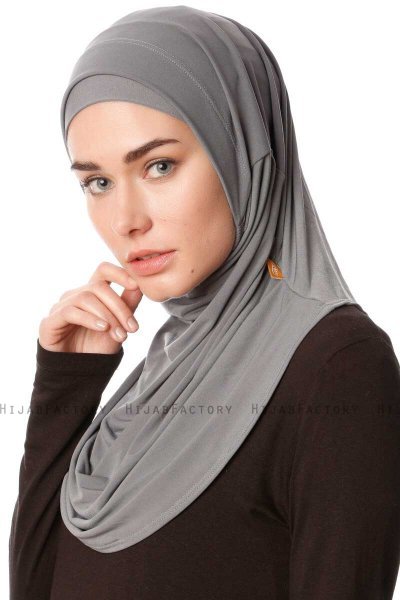 Esma - Grå Amira Hijab - Firdevs