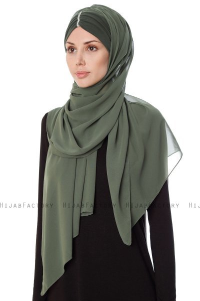 Evren - Khaki Chiffon Hijab