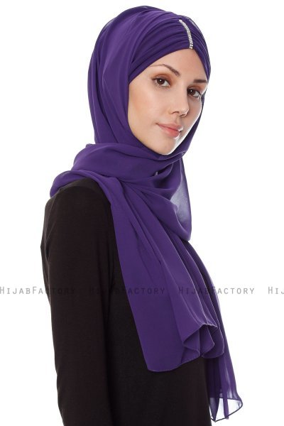 Evren - Lila Chiffon Hijab