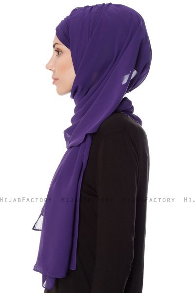 Evren - Lila Chiffon Hijab