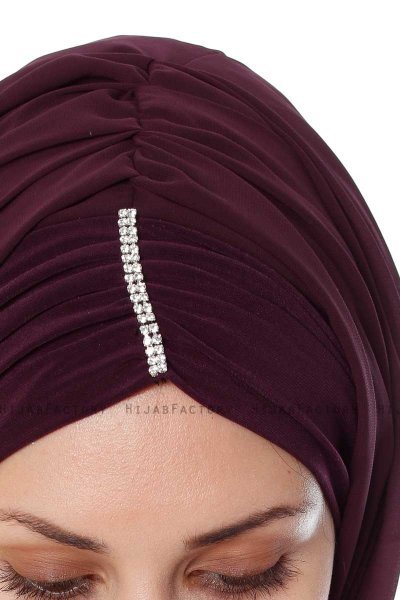 Evren - Plommon Chiffon Hijab