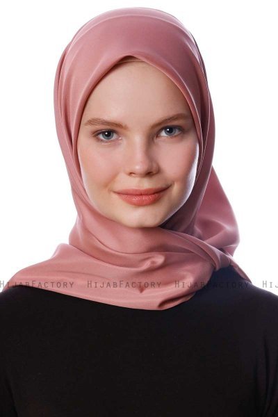 Eylul - Gammelrosa Fyrkantig Rayon Hijab