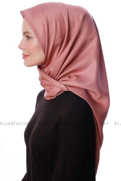 Eylul - Gammelrosa Fyrkantig Rayon Hijab