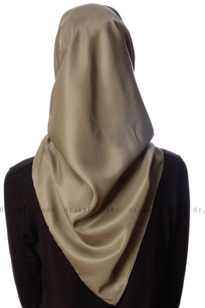 Eylul - Khaki Fyrkantig Rayon Hijab