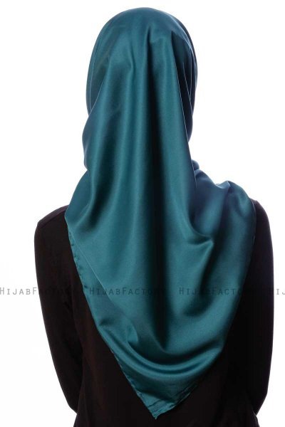 Eylul - Mörkgrön Fyrkantig Rayon Hijab