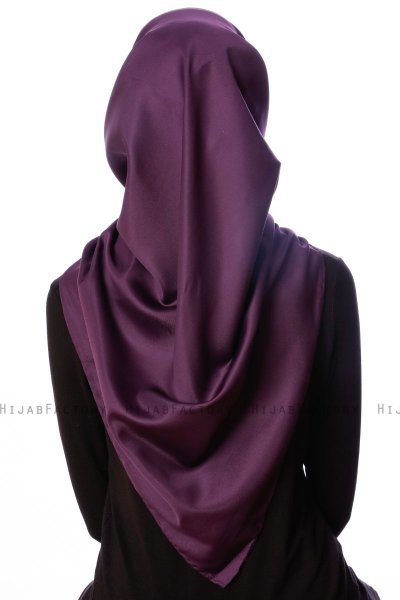 Eylul - Plommon Fyrkantig Rayon Hijab