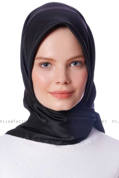 Eylul - Svart Fyrkantig Rayon Hijab