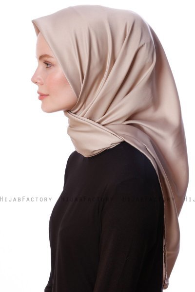 Eylul - Taupe Fyrkantig Rayon Hijab