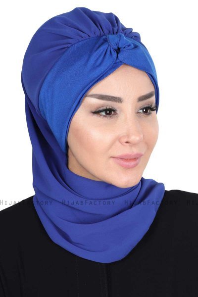 Gill - Blå & Blå Praktisk Hijab