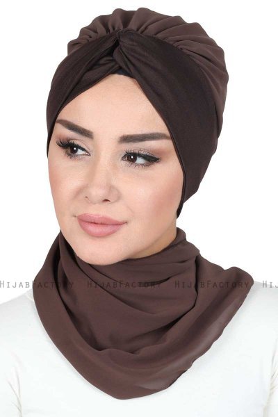 Gill - Brun & Brun Praktisk Hijab