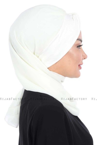 Gill - Creme & Creme Praktisk Hijab