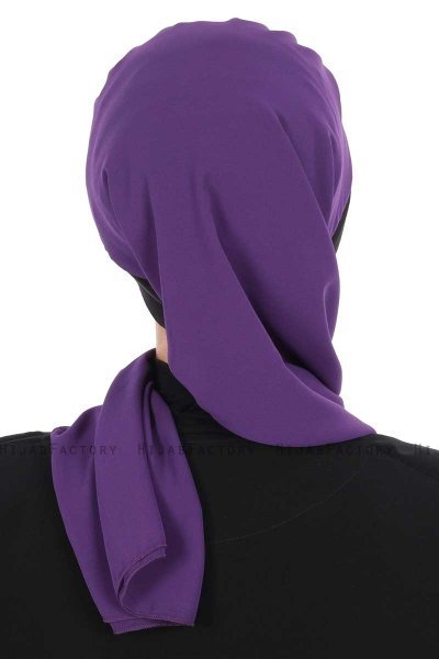 Gill - Lila & Svart Praktisk Hijab