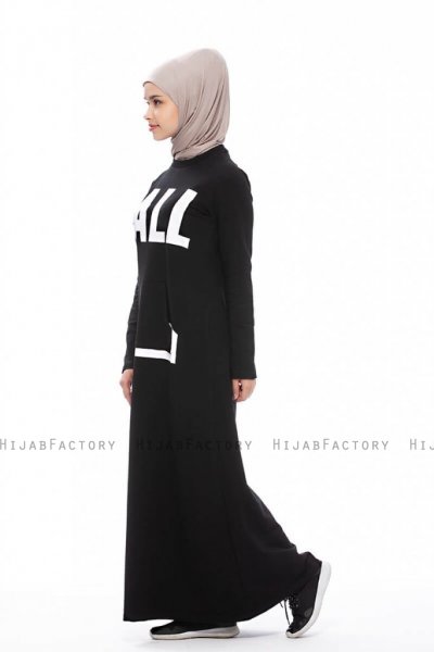 Gizem Svart Modest Klänning Bwest 280484b