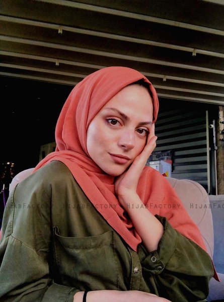 Hanadi - Terracotta Bomull Hijab - Mirach