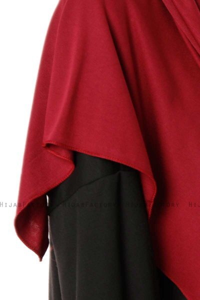 Hande - Bordeaux Bomull Hijab - Gülsoy