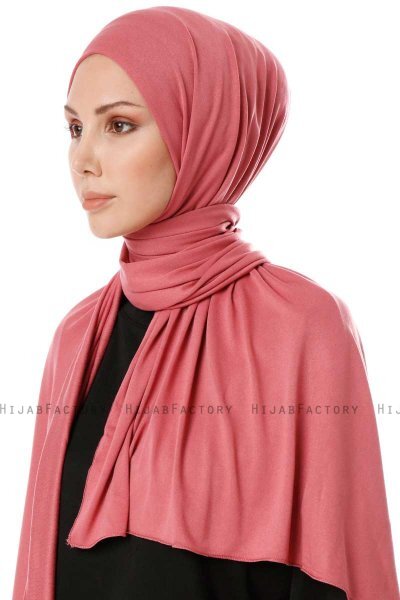 Hande - Gammelrosa Bomull Hijab - Gülsoy