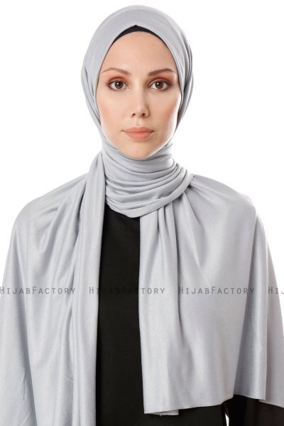 Hande - Grå Bomull Hijab - Gülsoy