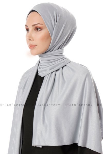 Hande - Grå Bomull Hijab - Gülsoy