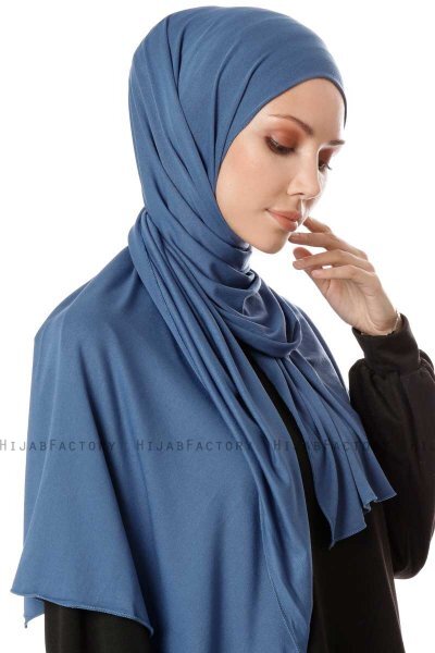 Hande - Indigo Bomull Hijab - Gülsoy