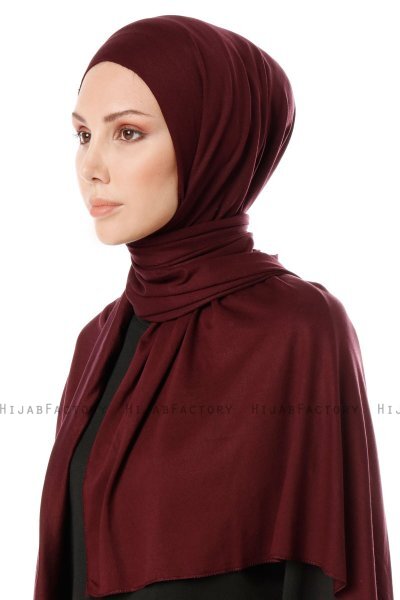 Hande - Mörklila Bomull Hijab - Gülsoy