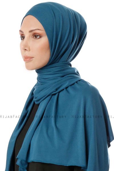 Hande - Petrolblå Bomull Hijab - Gülsoy