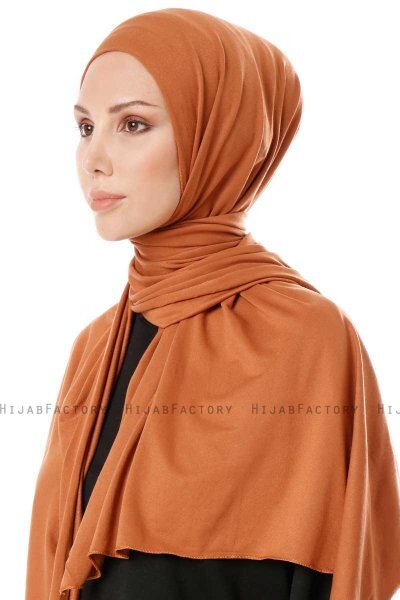 Hande - Terracotta Bomull Hijab - Gülsoy