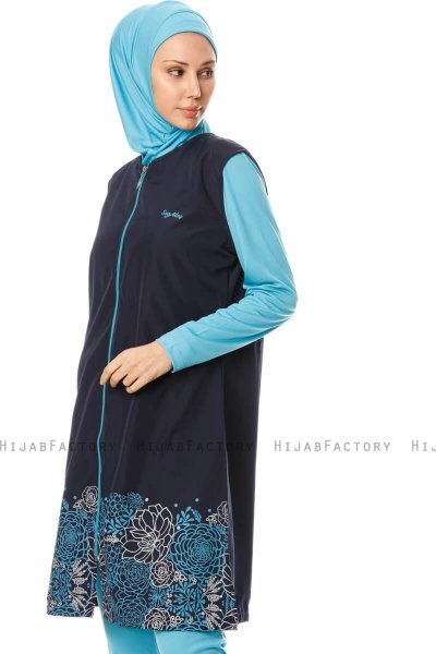 Hatice - Mörk Marinblå Burkini - Seamay