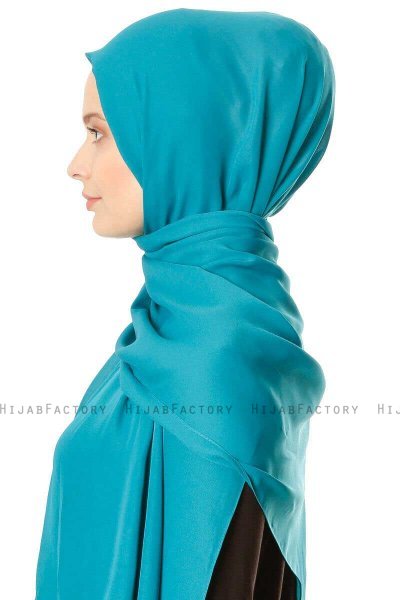 Hazal - Grön Crepe Hijab - Ecardin