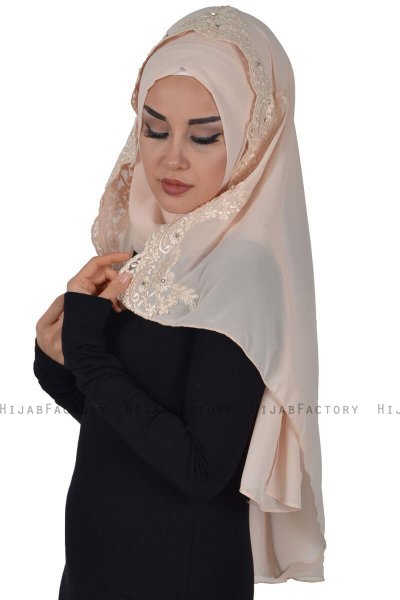 Helena - Beige Praktisk Hijab - Ayse Turban