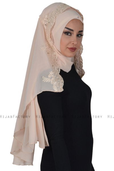 Helena - Beige Praktisk Hijab - Ayse Turban