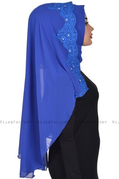Helena - Blå Praktisk Hijab - Ayse Turban