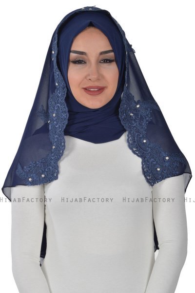 Helena - Marinblå Praktisk Hijab - Ayse Turban