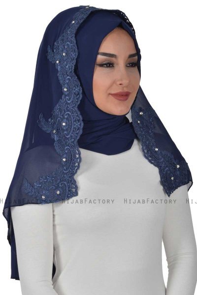 Helena - Marinblå Praktisk Hijab - Ayse Turban