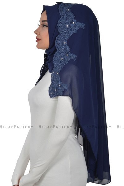 Helena - Marinblå Praktisk Hijab - Ayse Turban