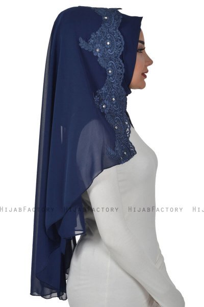Helena - Marinblå Praktisk Hijab - Ayse Turban
