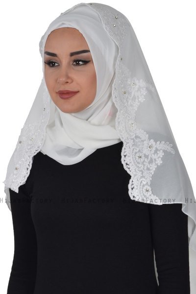 Helena - Offwhite Praktisk Hijab - Ayse Turban