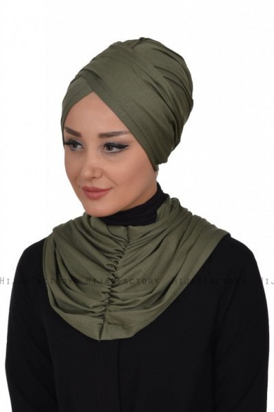 Hilda - Khaki Bomull Hijab