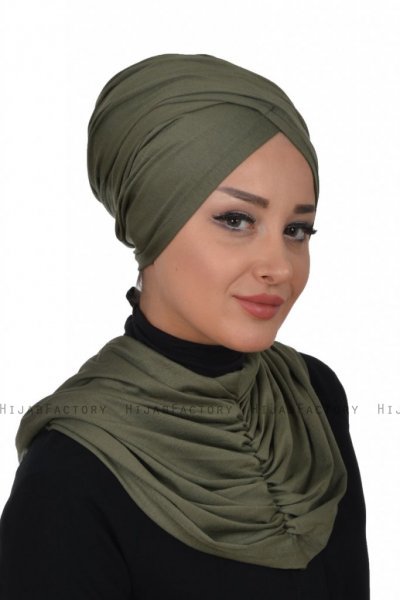 Hilda - Khaki Bomull Hijab