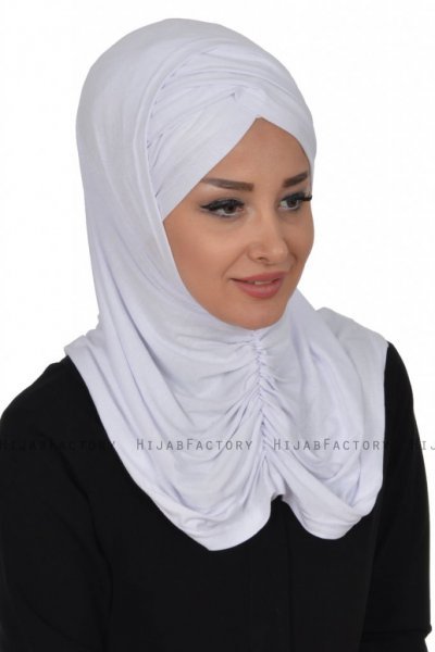 Hilda - Vit Bomull Hijab